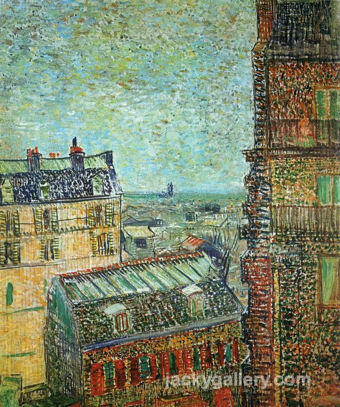 View of Paris from Vincents Room in the Rue Lepic, Van Gogh painting